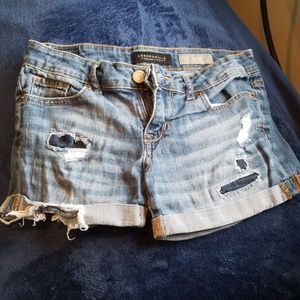 Aeropostale denim cuffed shorts